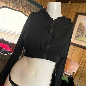 Black Women's Cropped Hoodie